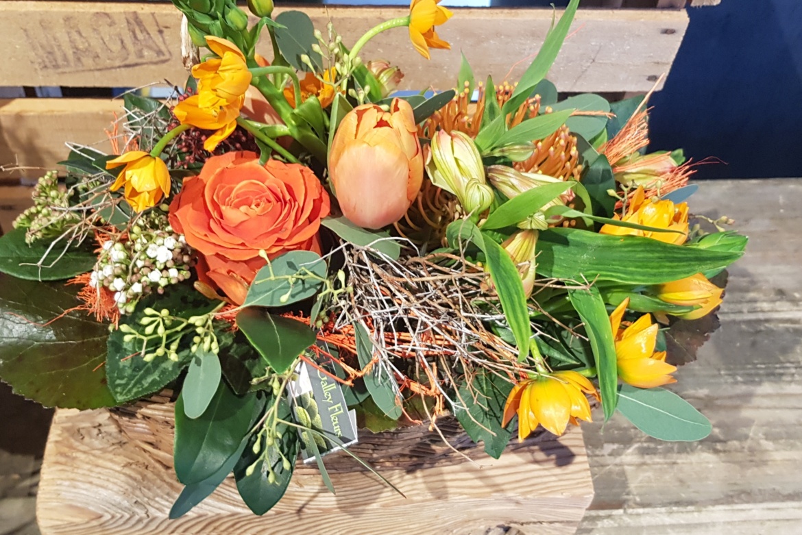 Arrangement floral allongé
